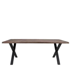 Tisch mit X-Füßen & Stühle - Morescan (fünfteilig)