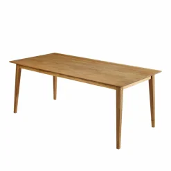 Tisch und Stuhl Set Likes aus Holz Wildeiche massiv (siebenteilig)