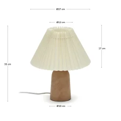 Tischlampe mit Holzfuß - Lydosca