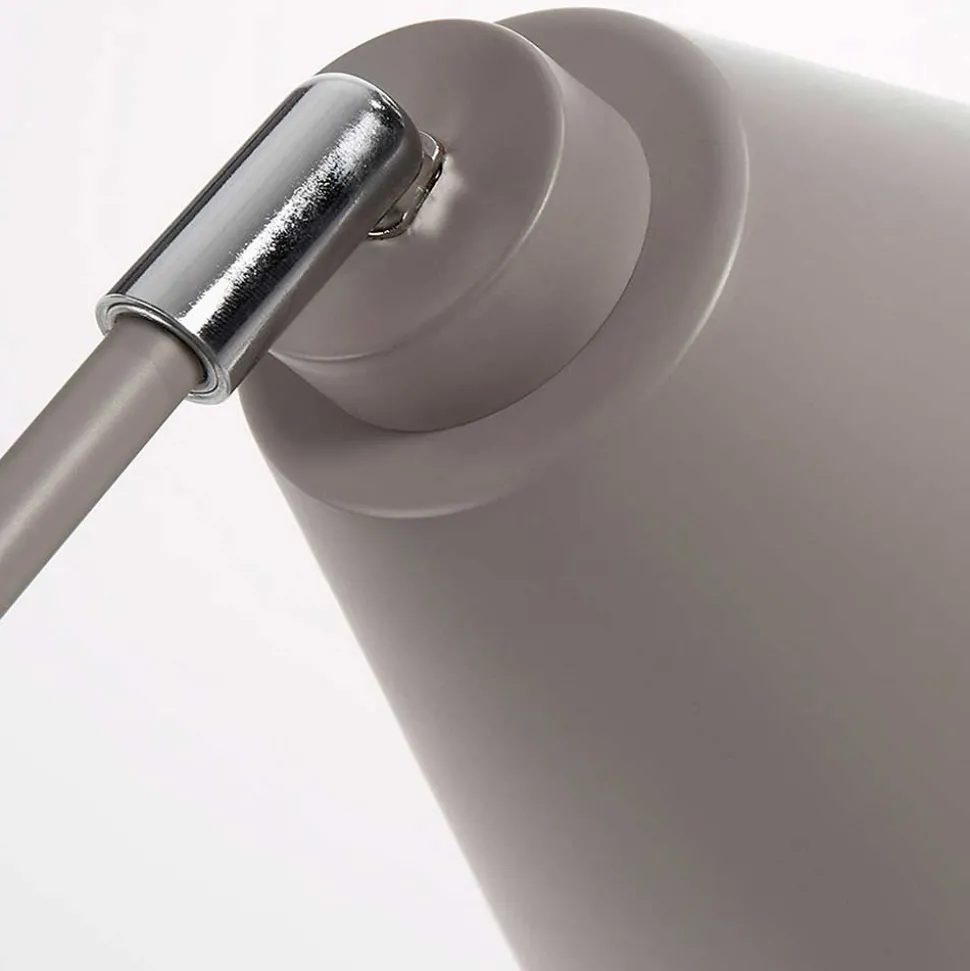 Tischleuchte aus grauem Metall - Paolo