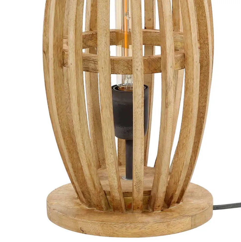 Tischleuchte aus Mangobaum Massivholz - Mundary