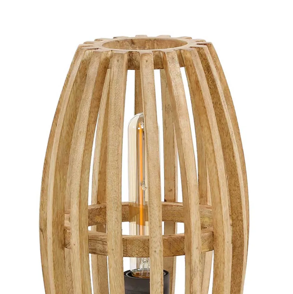 Tischleuchte aus Mangobaum Massivholz - Mundary