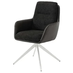 Tischsessel in Anthrazit und Weiß - Garrysa (2er Set)