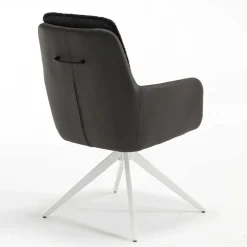 Tischsessel in Anthrazit und Weiß - Garrysa (2er Set)