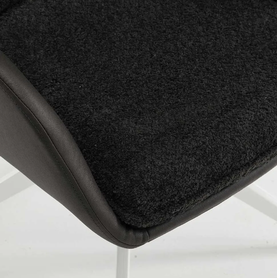 Tischsessel in Anthrazit und Weiß - Garrysa (2er Set)