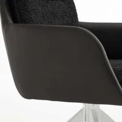 Tischsessel in Anthrazit und Weiß - Garrysa (2er Set)