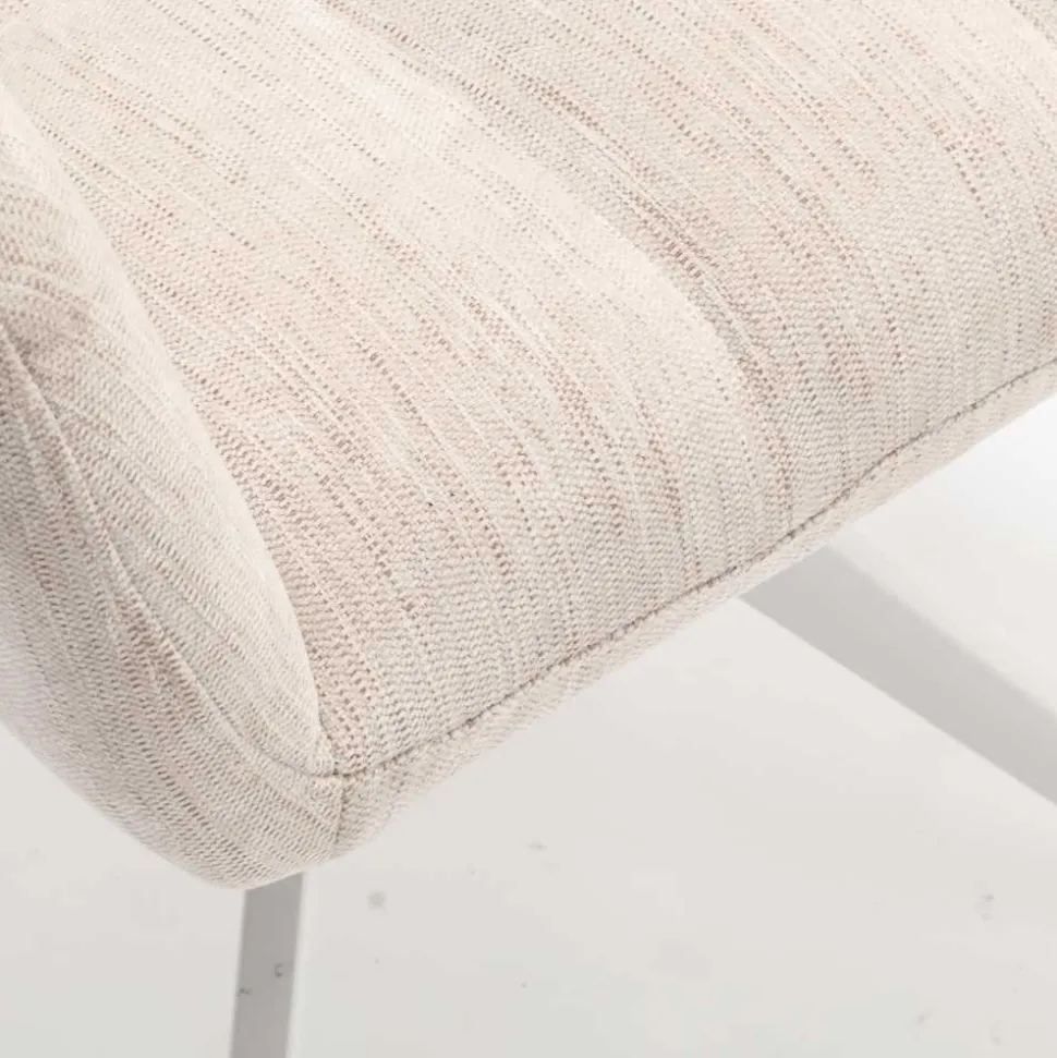 Tischsessel in Creme Strukturstoff - Gonnya (2er Set)