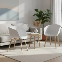 Tischsessel mit Sitzschale - Eberly (2er Set)