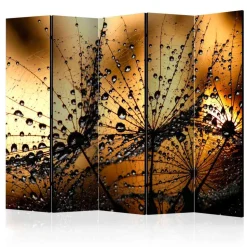 5-tlg. Foto Raumteiler Pflanzen & Tropfen - Two