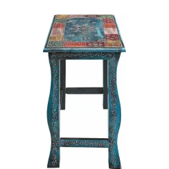 Toller Dreisatztisch in Blau & Bunt - Faneno (dreiteilig)