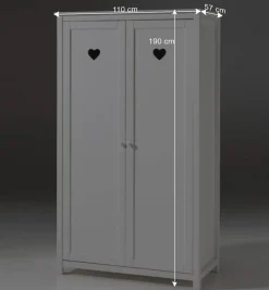 Tolles Jugendzimmermöbel Set Grandory in Weiß (vierteilig)