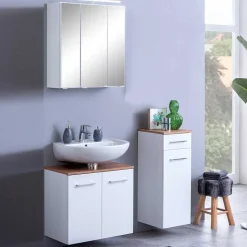 Topp Bad Möbelset in Weiß - Lasdias (dreiteilig)