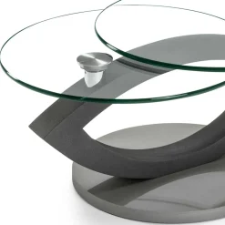 Topp Couchtisch mit 2 runden Glasplatten - Annely