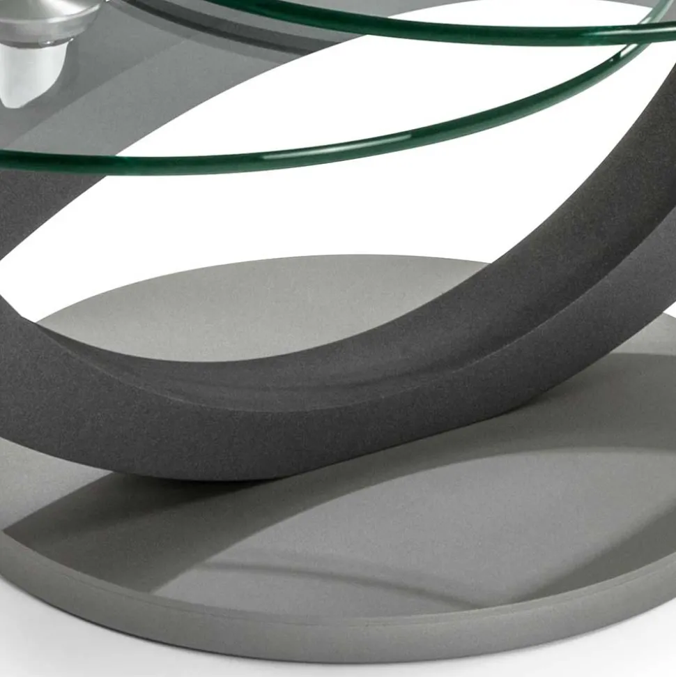 Topp Couchtisch mit 2 runden Glasplatten - Annely