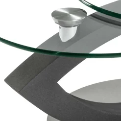 Topp Couchtisch mit 2 runden Glasplatten - Annely