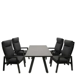 Topp Gartentisch & Armlehnstühle - Curedo (fünfteilig)