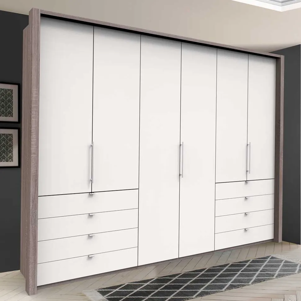 Topp Kombi-Schlafzimmerschrank mit acht Schubladen - Tivierto