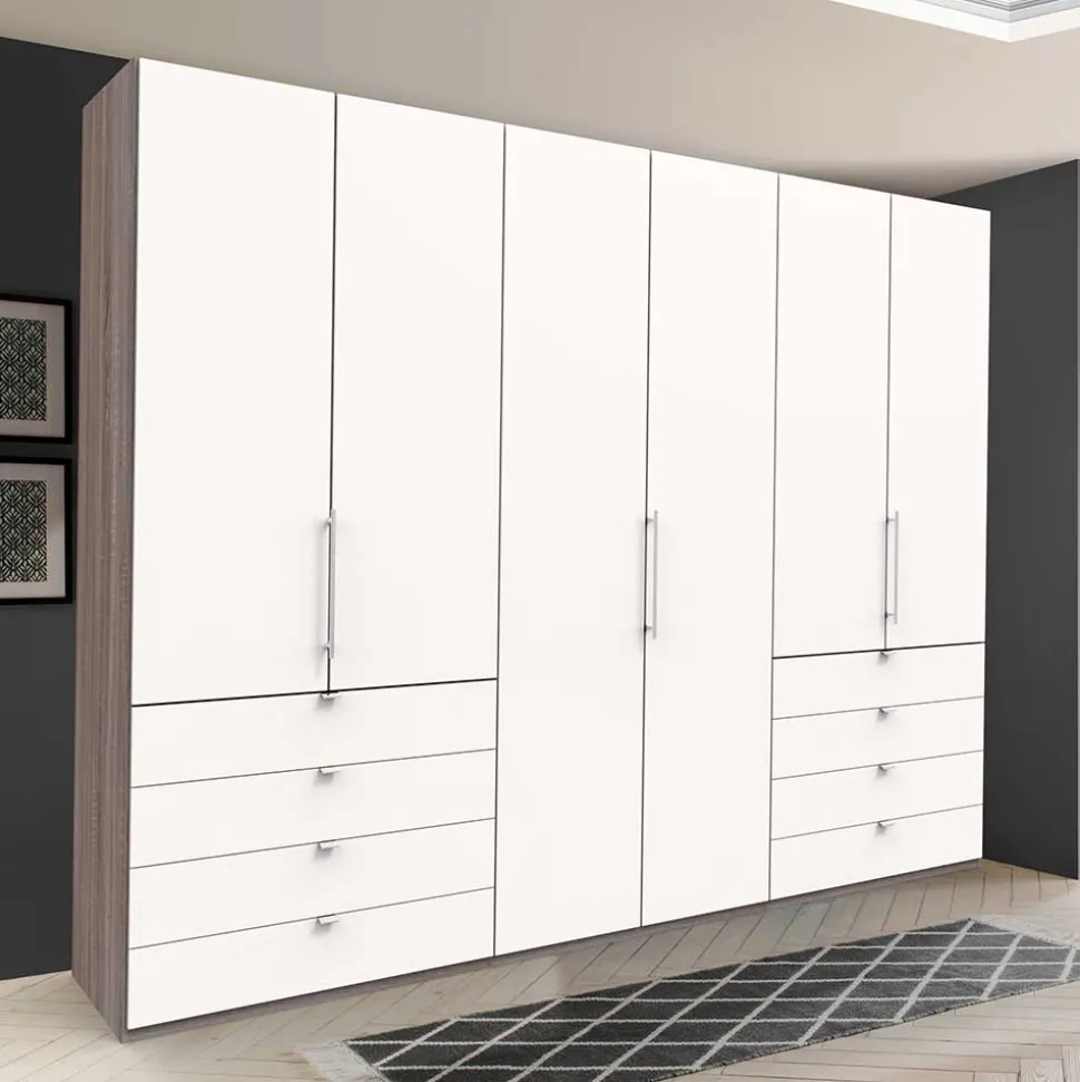 Topp Kombi-Schlafzimmerschrank mit acht Schubladen - Tivierto