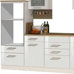 Topp Leerblock Küche in Weiß - Cuneo I (zehnteilig)