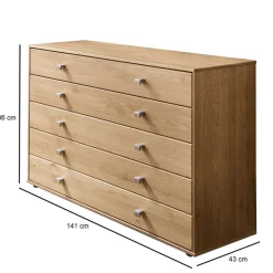 Topp Schlafzimmer Holzkommode 141x86x43 cm - Emdsiva
