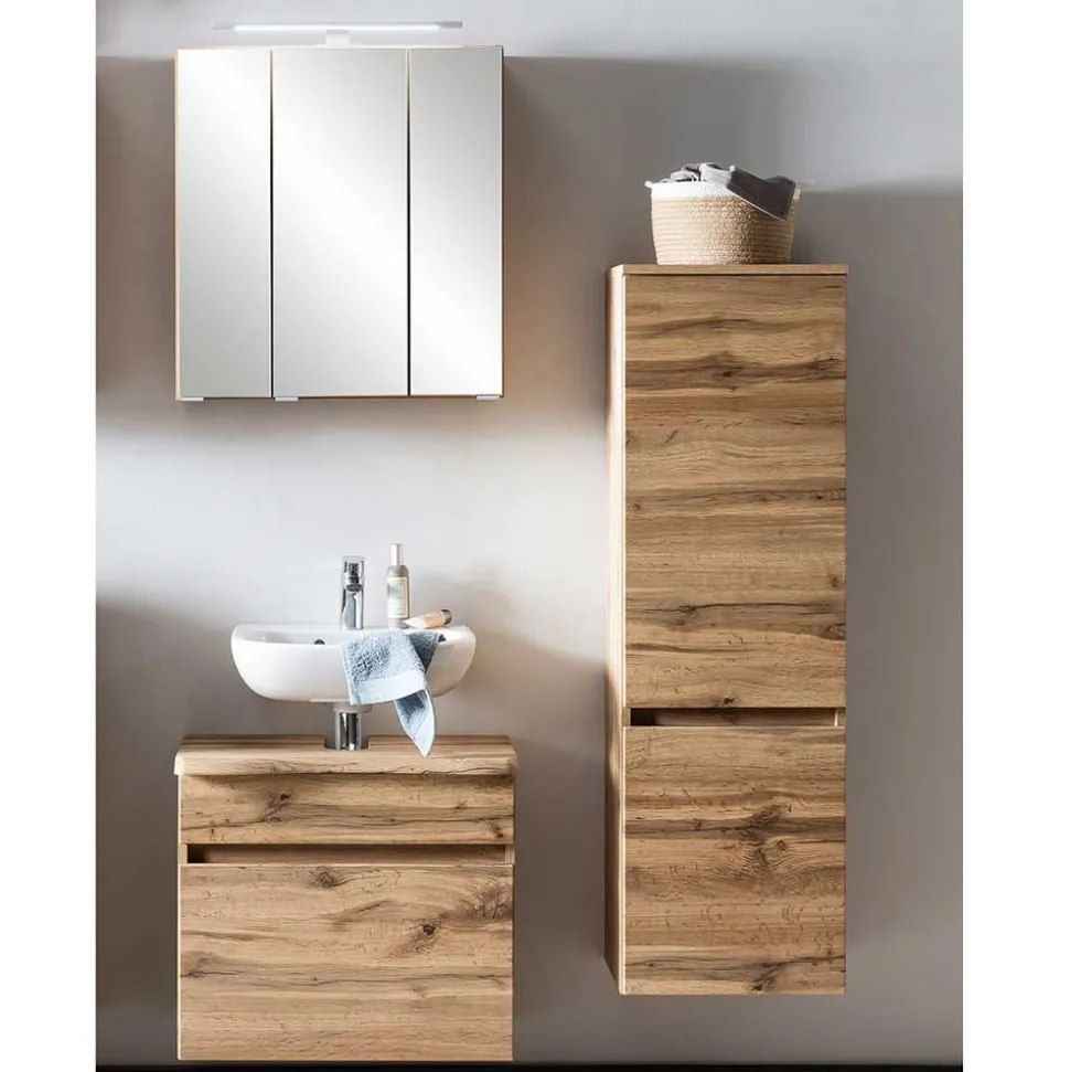 Touchwood Badmöbel in Wildeiche - Drumias (dreiteilig)