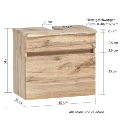 Touchwood Badmöbel in Wildeiche - Drumias (dreiteilig)