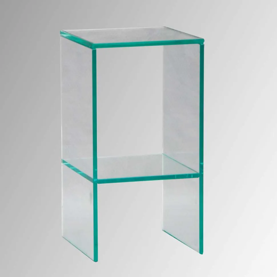 Transparente Blumensäulen aus Glas - Josie (dreiteilig)