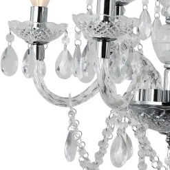 Transparenter Kronleuchter mit versetzten Lampen - Apel