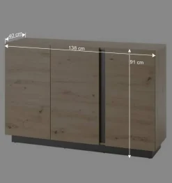 Türen-Kommode mit Sockelgestell - Lairian