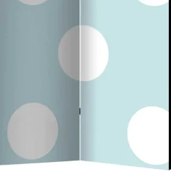 Trennwand Paravent in Hellblau mit weißen Punkten - Atlantis