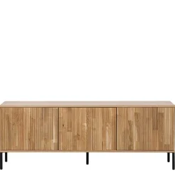 Türen-Sideboard in Eiche & Schwarz - Banyo