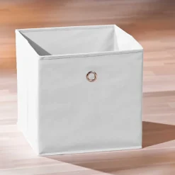 Treppenregal Raumteiler mit 6 Textil Boxen - Charlena