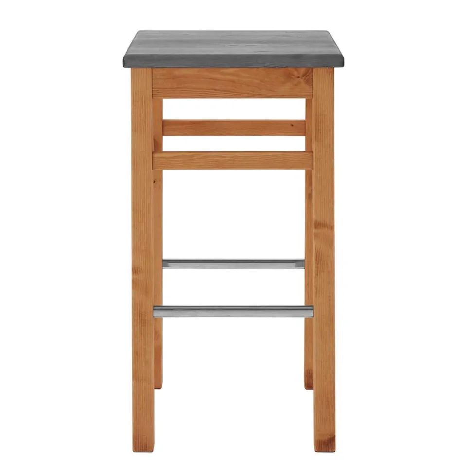 Tresenhocker in Grau und Kiefer Lauge - Ribardo