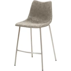 Tresenstuhl in Lichtgrau Kunstleder - Atela