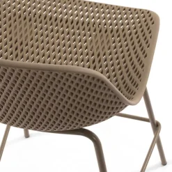 Tresenstuhl mit Schalensitz in Beige - Vabienna (4er Set)