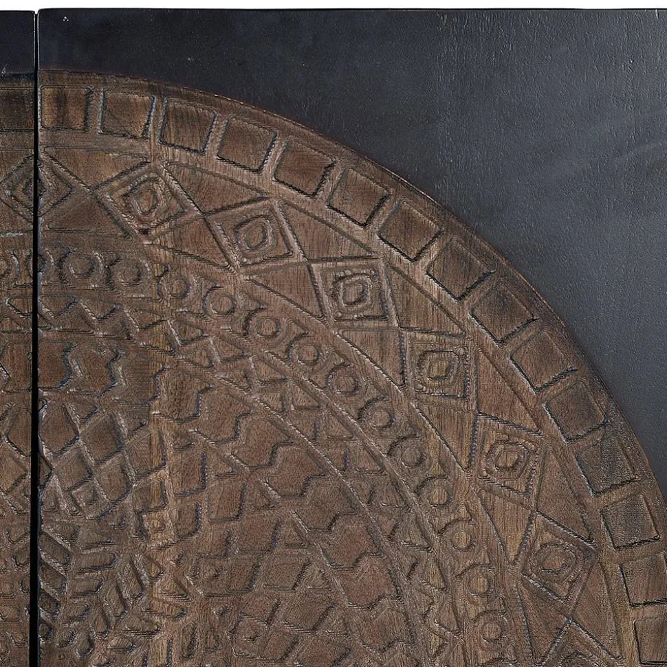 4-türige Design Kommode mit Mandala Schnitzerei - Synessa