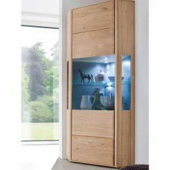1-türige Eck-Vitrine in Eiche Bianco - Vernella