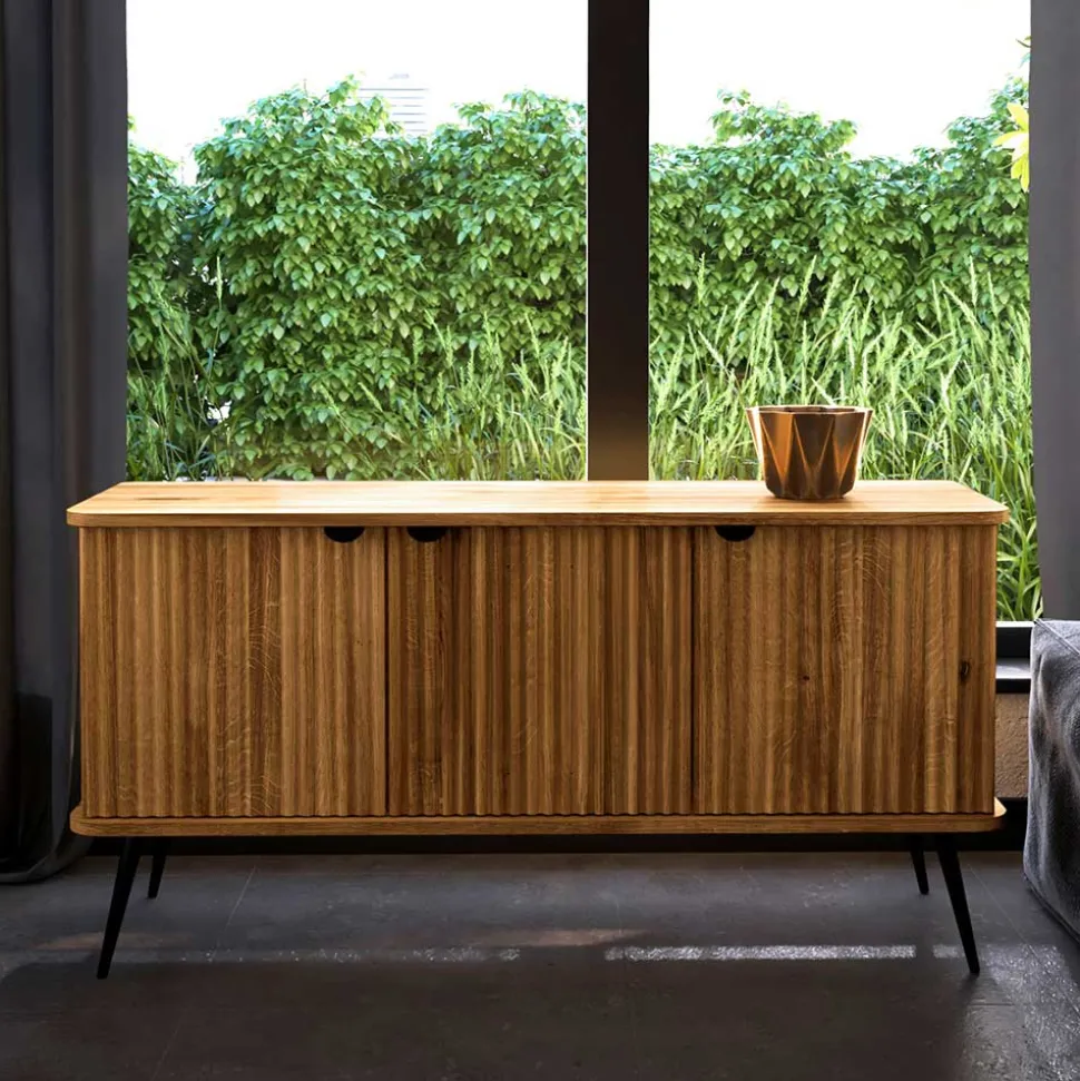 3-türige Holzkommode aus Wildeiche massiv - Casarius