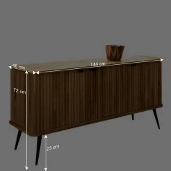 3-türige Holzkommode aus Wildeiche massiv - Casarius