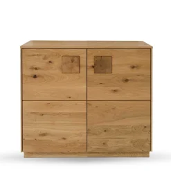 2-türige Kommode aus Massivholz Wildeiche - Millena