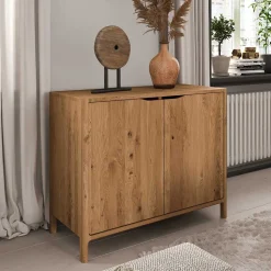 2-türige Kommode aus Wildeiche Massivholz - Laida