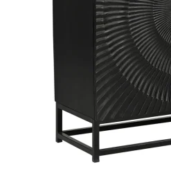 2-türige Kommode in Schwarz mit Gold - Oglio