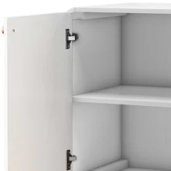 2-türige Kommode in Weiß mit Eiche - Kolreva