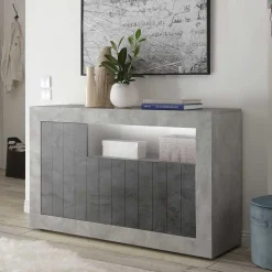 3-türige Kommode mit Regal-Fach - Reading