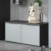 2-türige Schuhbank in Silbergrau Glas - Ilfred