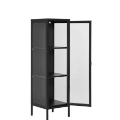 1-türige Vitrine in Schwarz - Baly