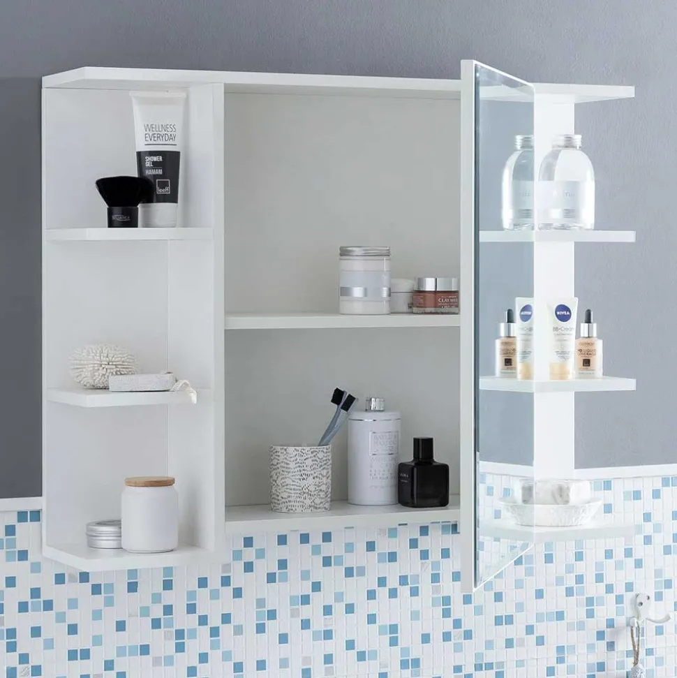 1-türiger Bad Spiegelschrank mit Regalen - Giulia