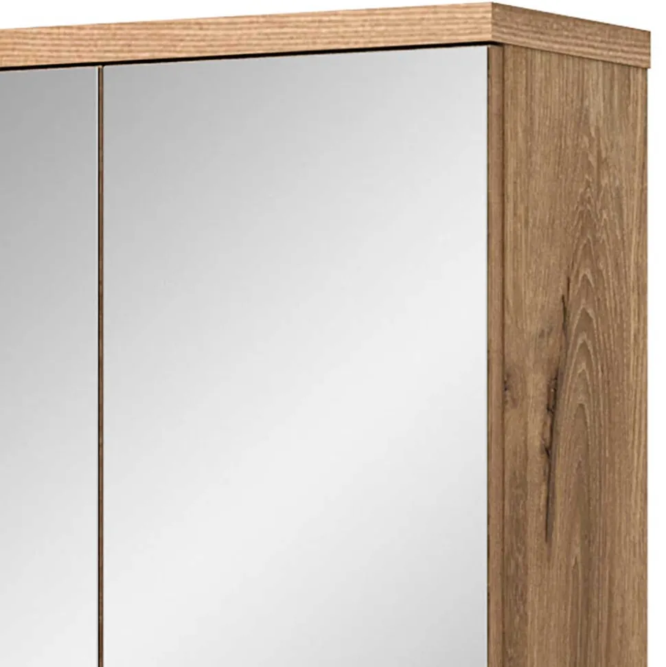 3-türiger Bad Spiegelschrank 80 cm breit - Steikun