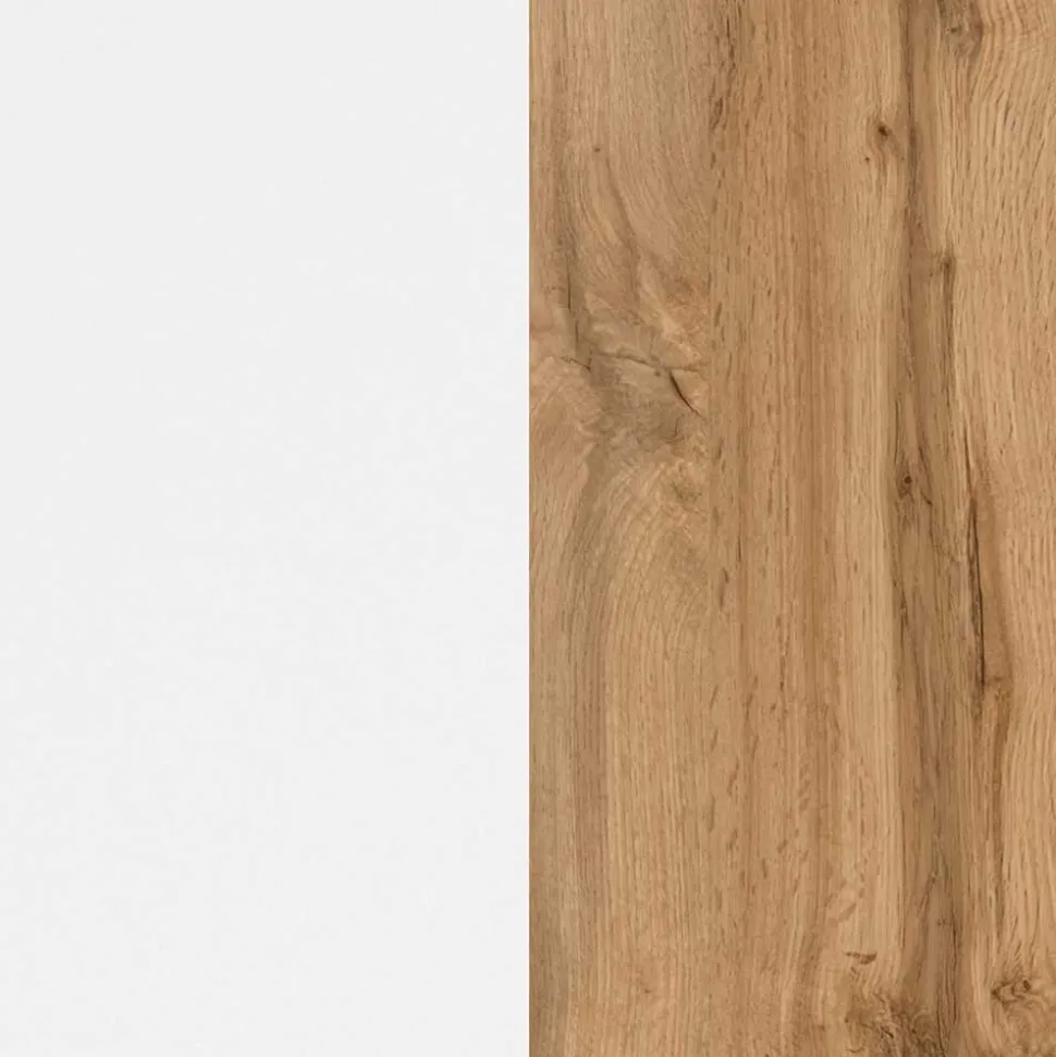 2-türiger Badezimmer-Hochschrank zweifarbig - Yazemina