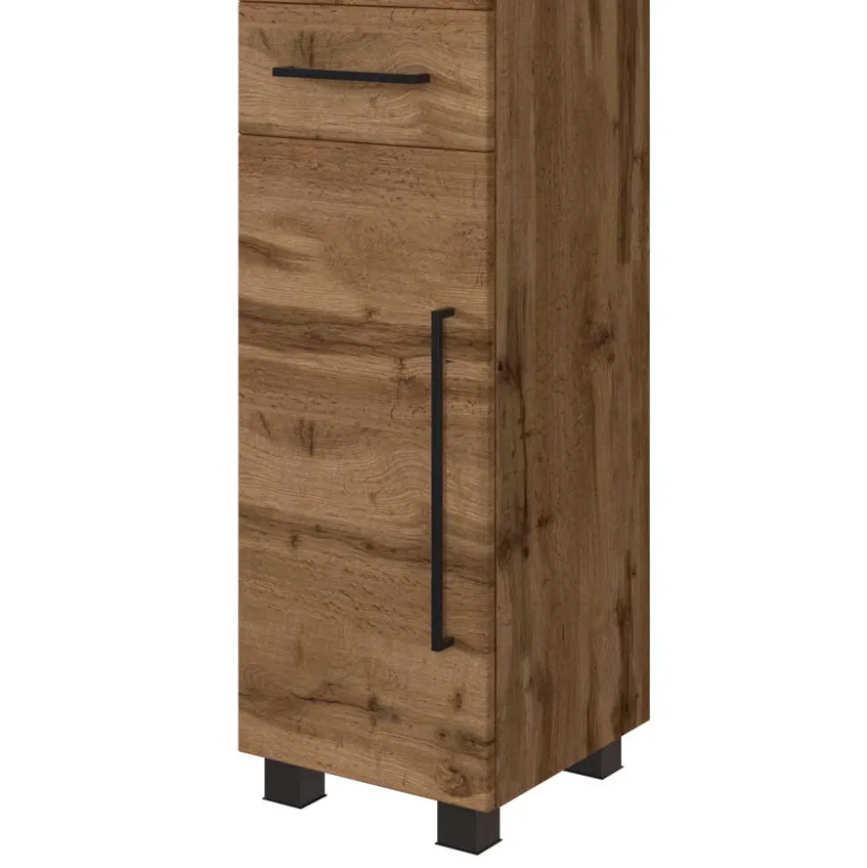 2-türiger Bad-Hochschrank in Holz Optik - Acrosia